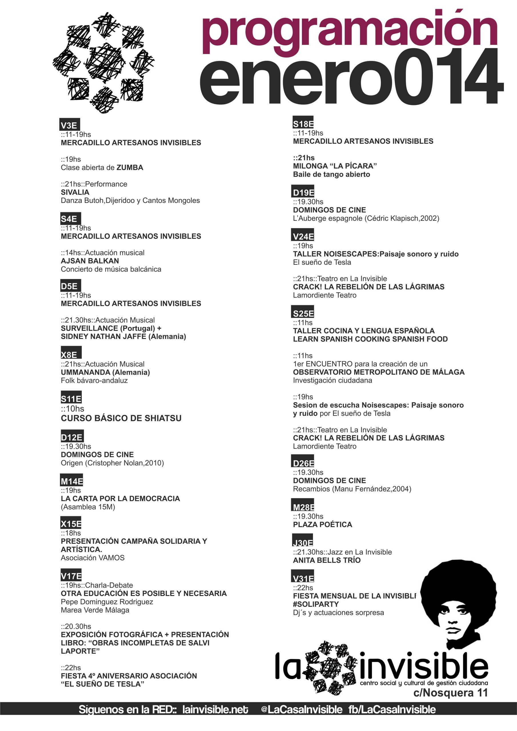 PROGRAMACIÓN :: ENERO 2014