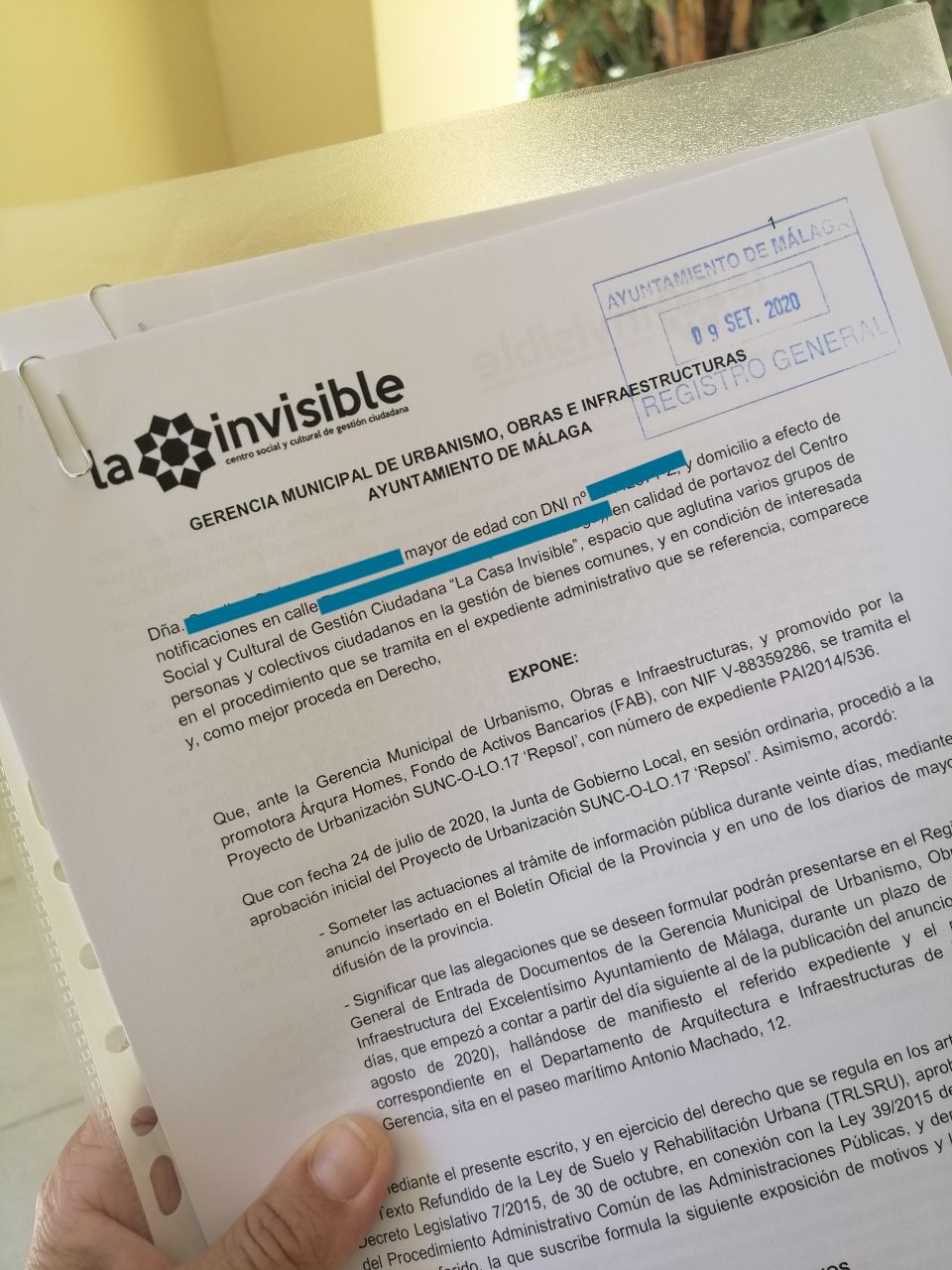 Presentamos alegaciones al Bosque Urbano Málaga