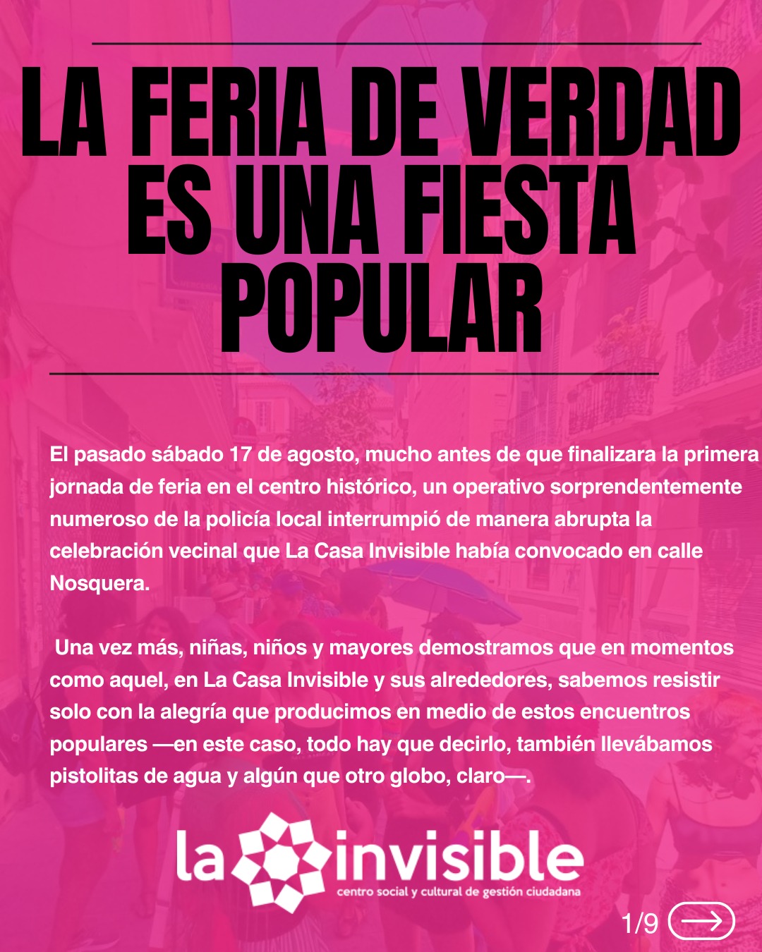 ¡La feria de verdad es una fiesta popular!